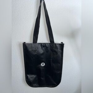Lululemon Shopping Tote Reusable Bag Black & White Small 11.5" Tall x 9" Wide